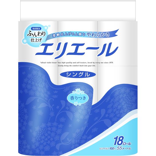 エリエールトイレットティシュー  18ロール（シングル）×4セット